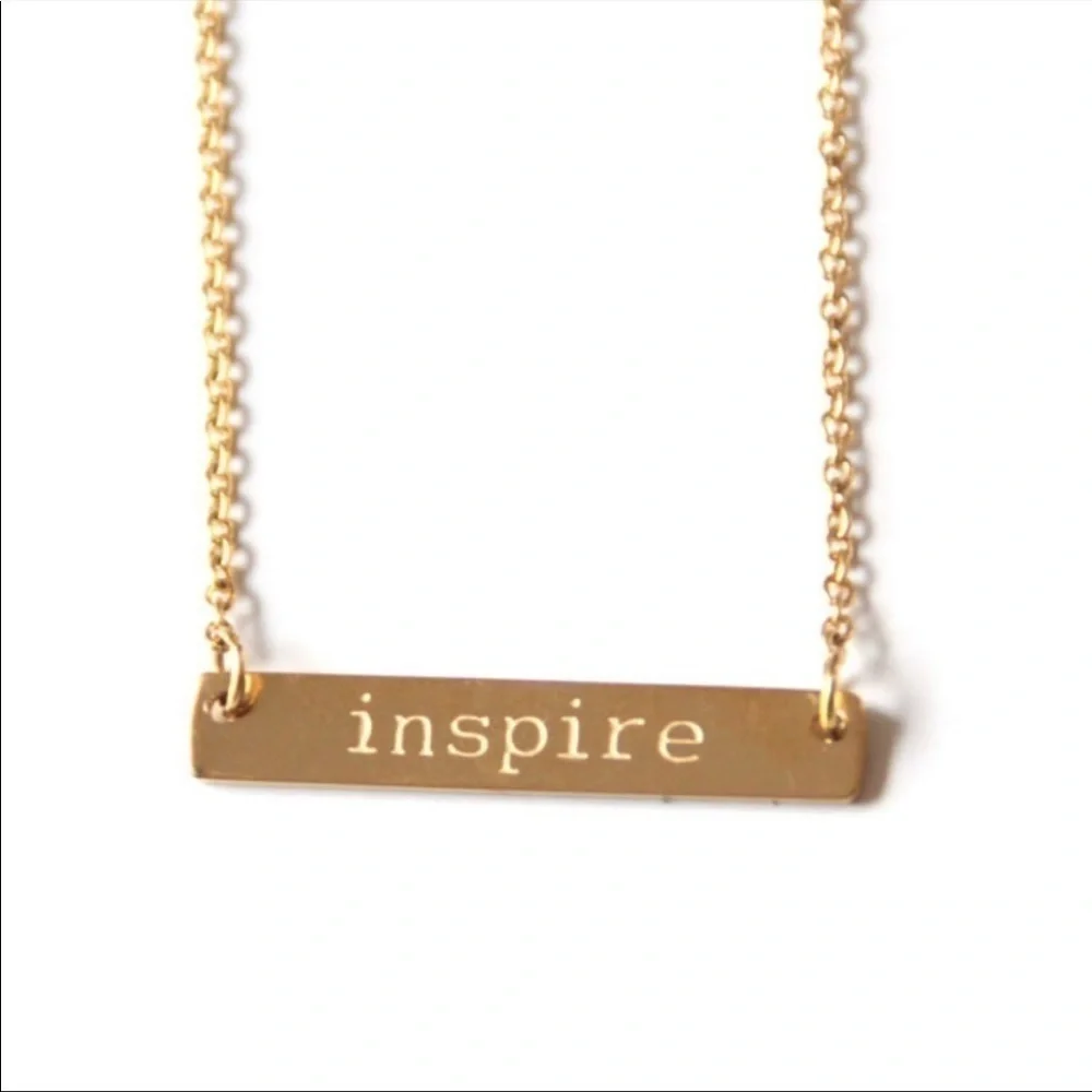 Jook and Nonna Tag Inspire Chain Necklace Gold Plated